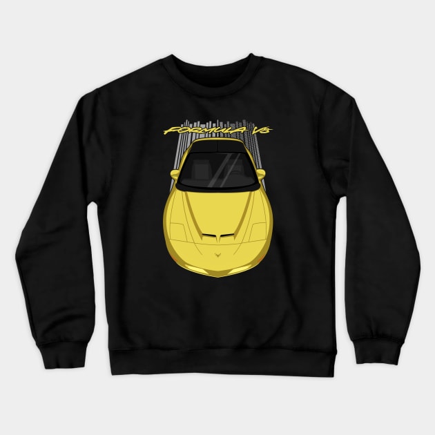 Pontiac Firebird Formula 4thgen 1993-1997 - Yellow Crewneck Sweatshirt by V8social